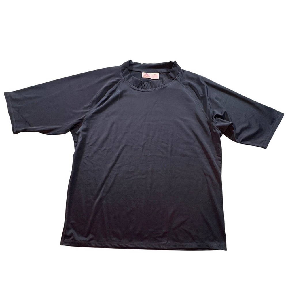 Kanu Surf Rash Guard Mens 3X Navy Blue Short Sleeve UPF 50+ Swim Shirt Plus Size